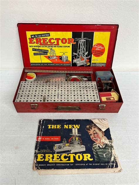 1948 erector set in metal box|Erector Set Metal Box for sale .